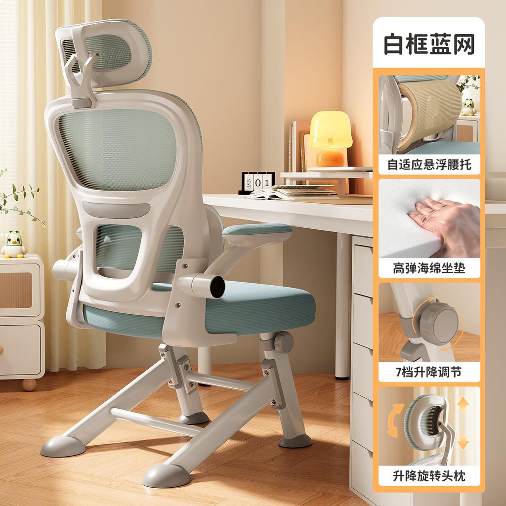 Ergonomic Study Chair for Teens - Adjustable Student Desk Chair, Lumbar Support Computer Chair, Home Office Learning Seat