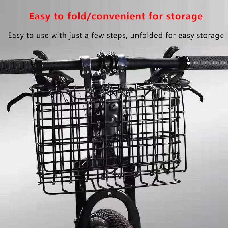Mountain Bike Folding Storage Basket Bike Basket Front And Rear Hanging Thin Side Trailer Basket Bike Accessories Bike Basket