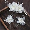 Fashion Bridal Headdress Flower Hair Comb Hairpin Set Handmade Bride Hair Accessories For Women Wedding Party Hairclips Gifts