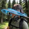 Eimerhut mit zwei Lüftern 2-in-1 Kühlkappe mit USB-aufladbaren abnehmbaren Lüftern Leuchtende Klingen Einstellbare Geschwindigkeit Breiter Schirm Sonnenhut