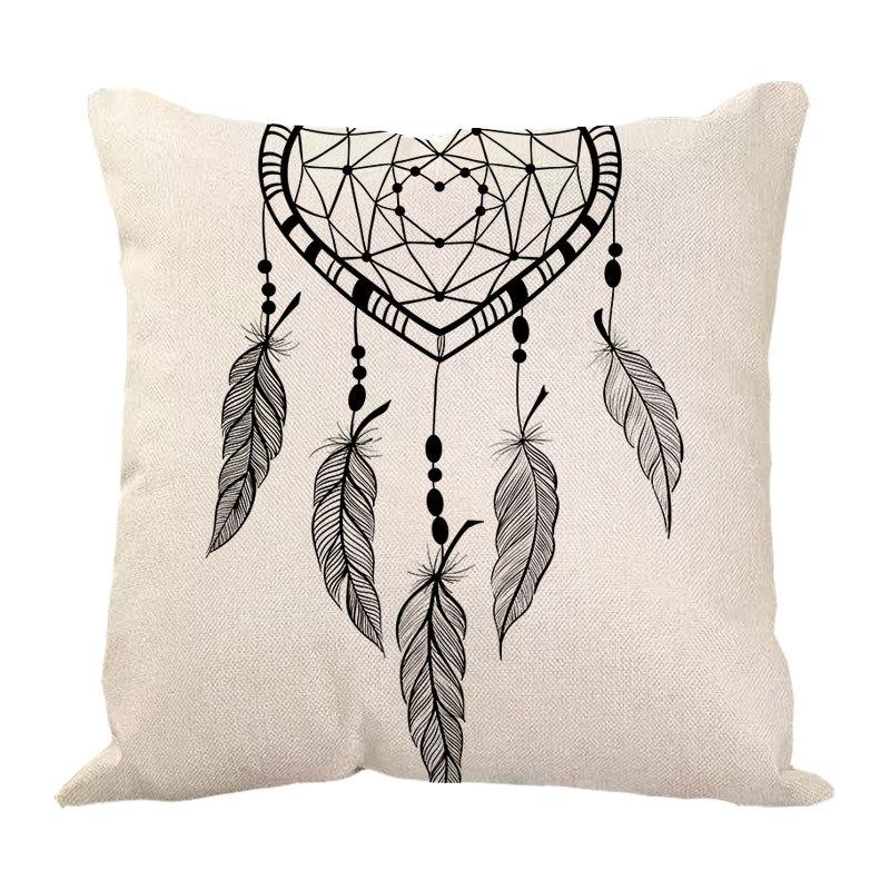 Dreamcatcher Printed Bay Window Decoration Pillow Case Car Waist Pad Pillow Sofa