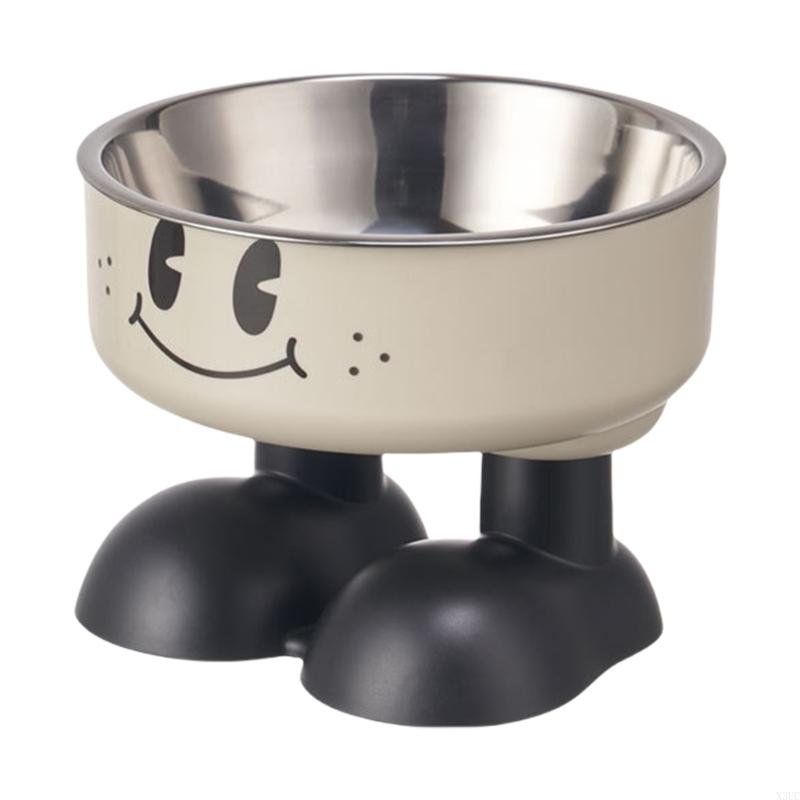 

Modern High Rised Pet Bowl Feeders Dish For Reducing Neck Strain Pet Supply X3UC молочный белый