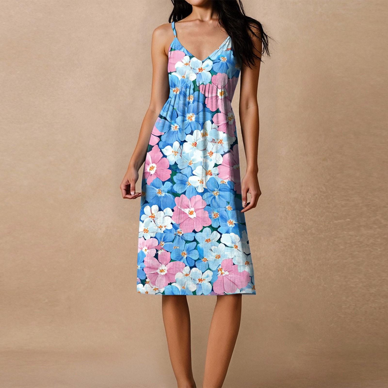

Женский сарафан на тонких бретелях, с открытой спиной, с бантом, свободный, повседневный, пляжный, для отпуска, с цветочным принтом XL
