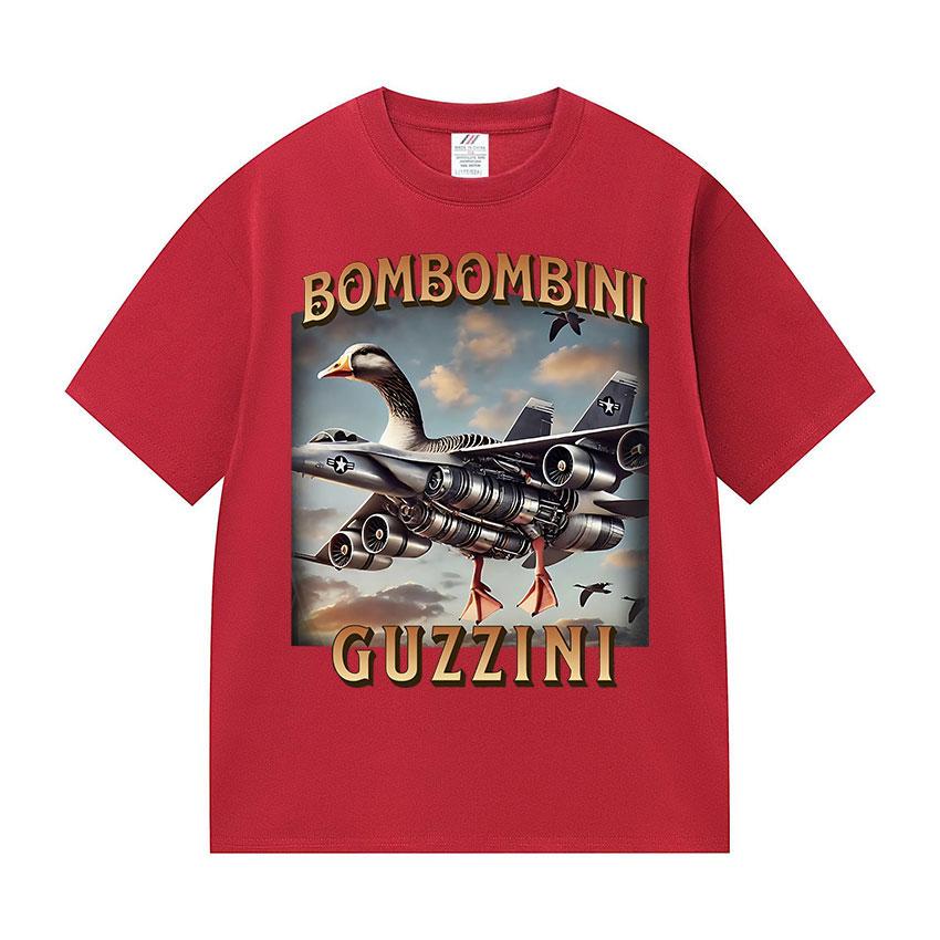 Bombombini Guzzini Funny Goose Meme Graphics T Shirts Men Women Summer Cotton Short Sleeve T-Shirt Fashion Casual O-Neck T Shirt