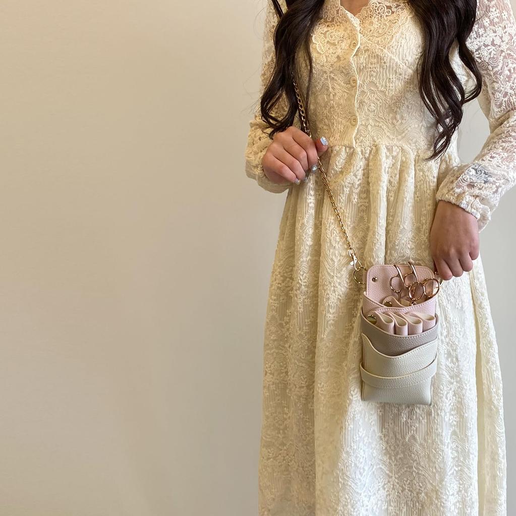 DEEDS Luxury Style Sienna Scissor Case with Pink Greige Mix Holds for Hairdressers and Trimmers Chain, (Grained Finish), 4-6 Scissors,