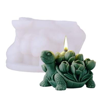 Tortoise Statue Silicone Candle Molds Tortoise Figurine Silicone Molds for Epoxy Resin Candle Soap Cement Silicone Molds
