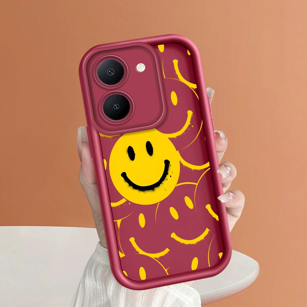 Soft Silicone Square Ladders Cartoon Pattern Full Cover Camera Protection Shockproof Case for iPhone Infinix Tecno Vivo