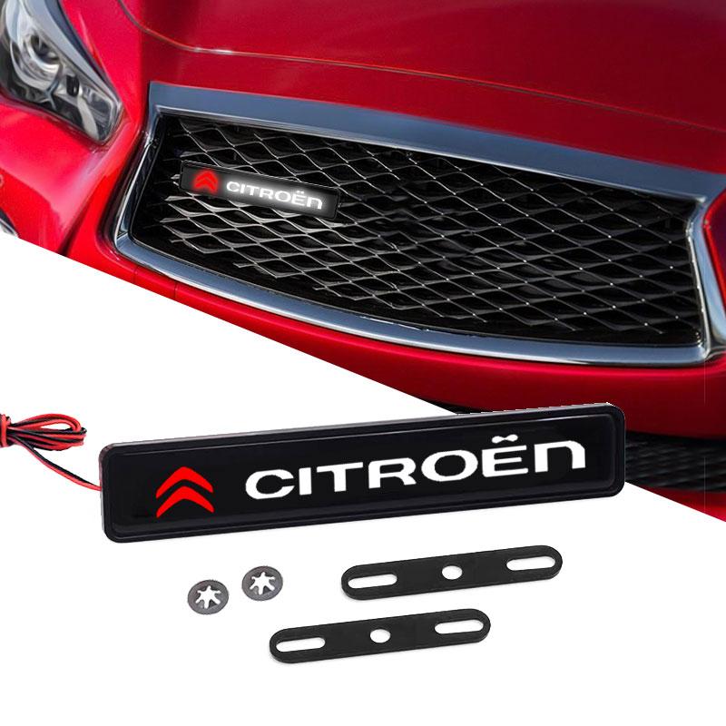 Dekorativní světlo na auto LED Přední mřížka kapoty Znak Odznak Dekorace Pro Citroen C1 C2 C3 C4 C5 C6 C5X E-C4 C-Crosser C4 Cactus