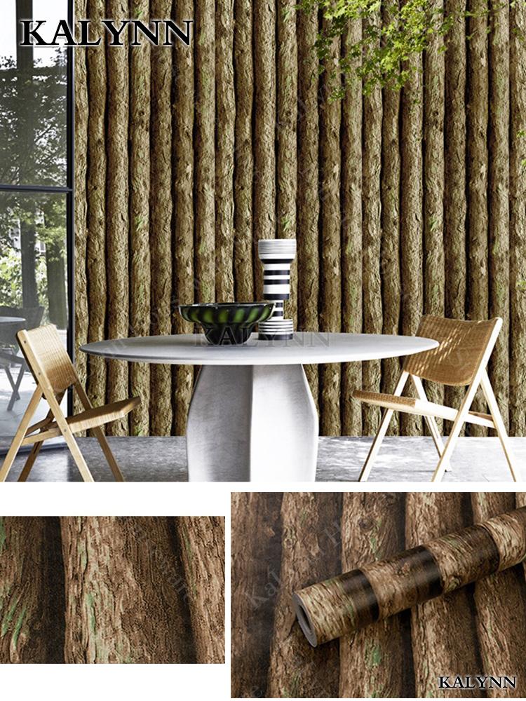 Vinyl Contact Paper Wood Wallpaper Stick and Peel Removable Self Adhesive Wall Paper for Living Room Bedroom Kitchen Width 45cm