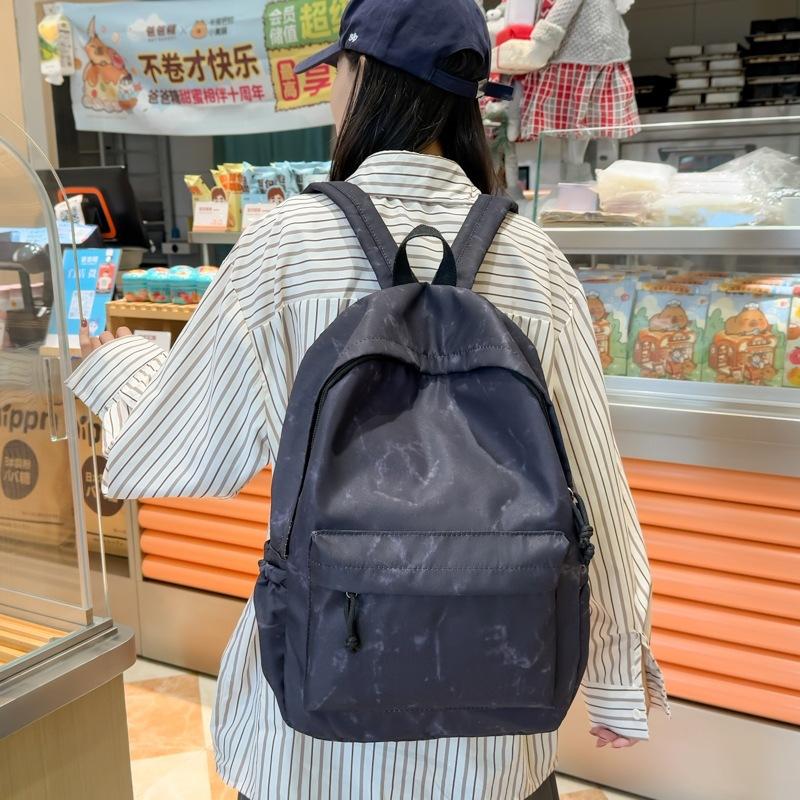 Schoolbag Korean version lightweight casual backpack men's tie-dye printing large-capacity schoolbag women's junior high school student travel