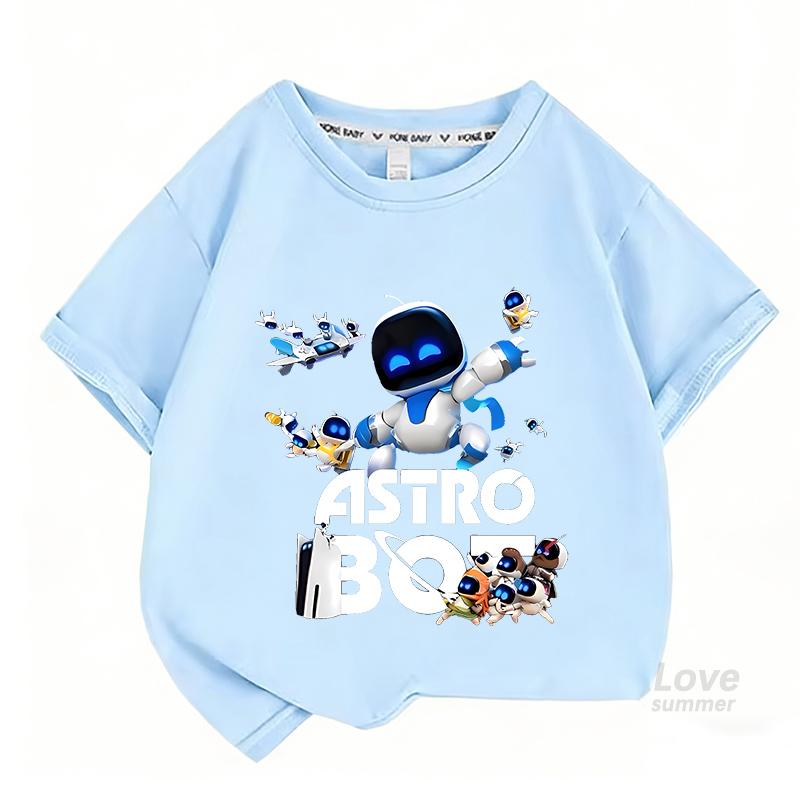 Summer Baby boys Clothes Kids Boys Printed T-Shirt A-Astro robot baby Girls Casual Children Fashion O Neck Short Sleeve Top