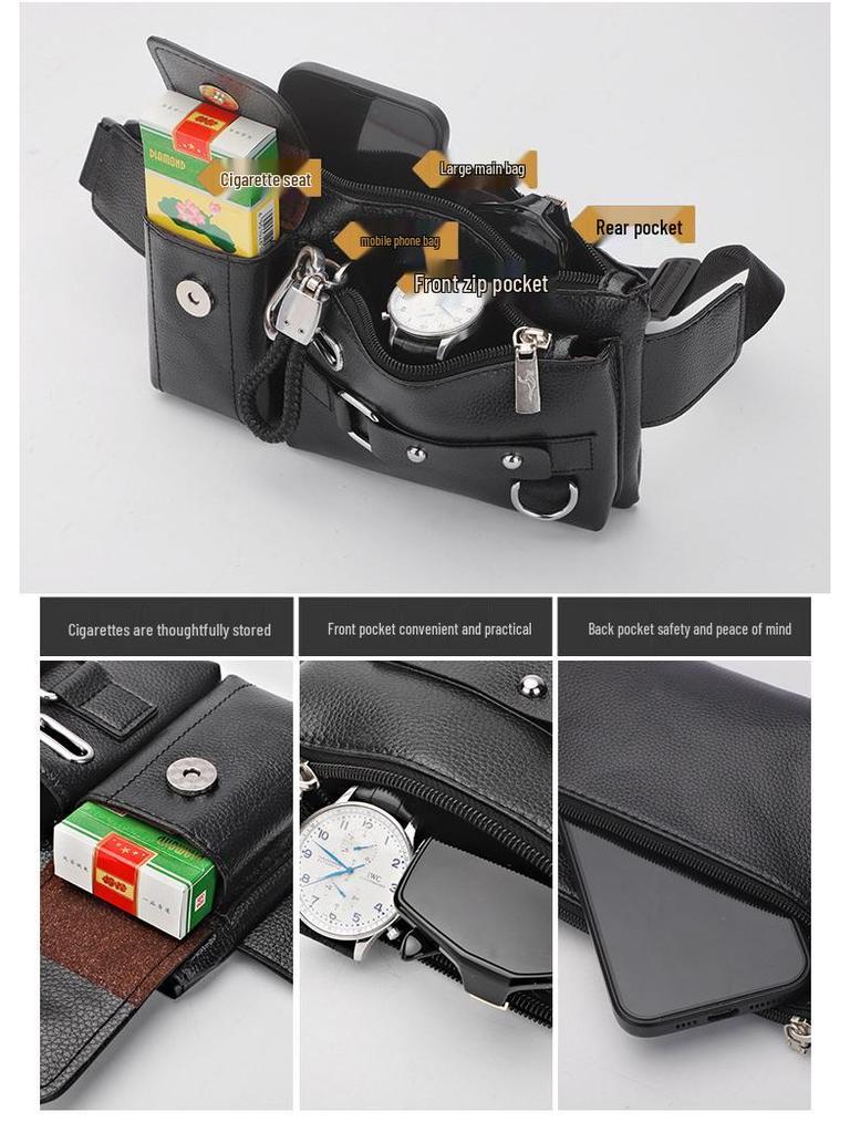 Męska wielofunkcyjna sportowa torba na pas i crossbody - Torba na klatkę piersiową z PVC o dużej pojemności do jazdy na rowerze i przechowywania telefonu