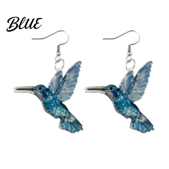 Lady Ear Jewelry 1 Pair Acrylic Colorful Bird Dangle Earrings