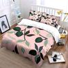 Delicate Hand-drawn Fruits and Leaves Print Bedding Set 1 Duvet Cover 2 Pillowcases for Adult and Children Luxury Gift Full Size