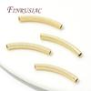 18K Real Gold Plated Brass Tube Spacer Beads Connectors For Handmade DIY Bracelet Necklace Jewelry Making Supplies Accessories