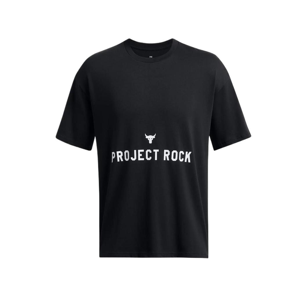 Under Armour Badge Of Honor Letter Print Crew Neck Short Sleeve T-Shirt Men Tops Black 1386892-001