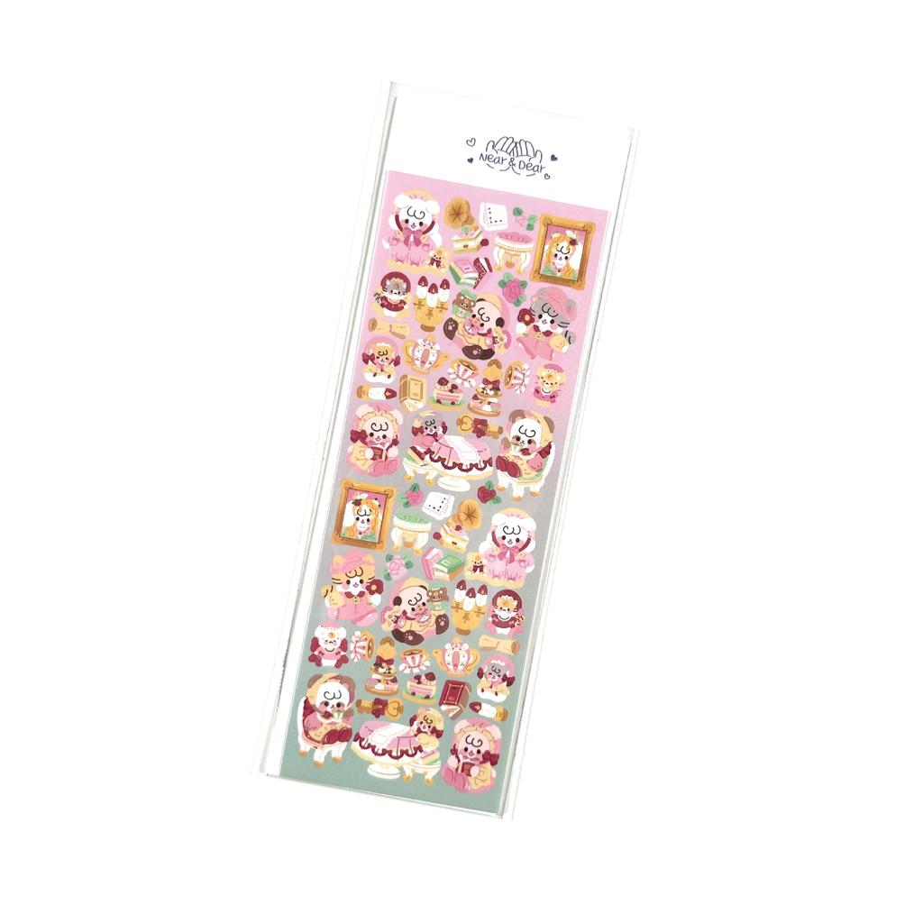 Korean Popular Cartoon Animal Sticker Ins Korean Laser Cute Creative Hand Account Goo Card Sticker