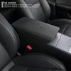 TPE Soft Center Console Armrest Cover for 2025 Tesla Model Y Juniper 2025 Model 3 Lid Accessories with Anti-Slip Waterproof