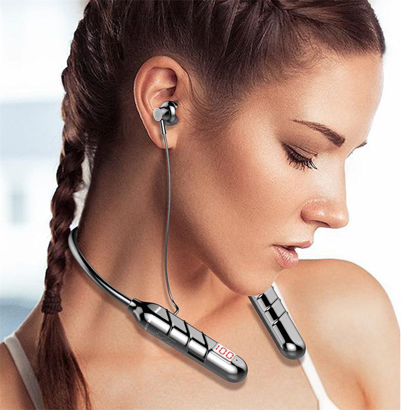 Căști Bluetooth True Wireless cu bandă pentru gât, Căști stereo binaurale pentru sport, Bt22