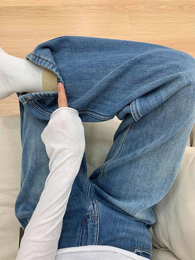 Women's Plus Size Fleece-Lined Wide Leg Winter Jeans: Pear Shape Slimming Design