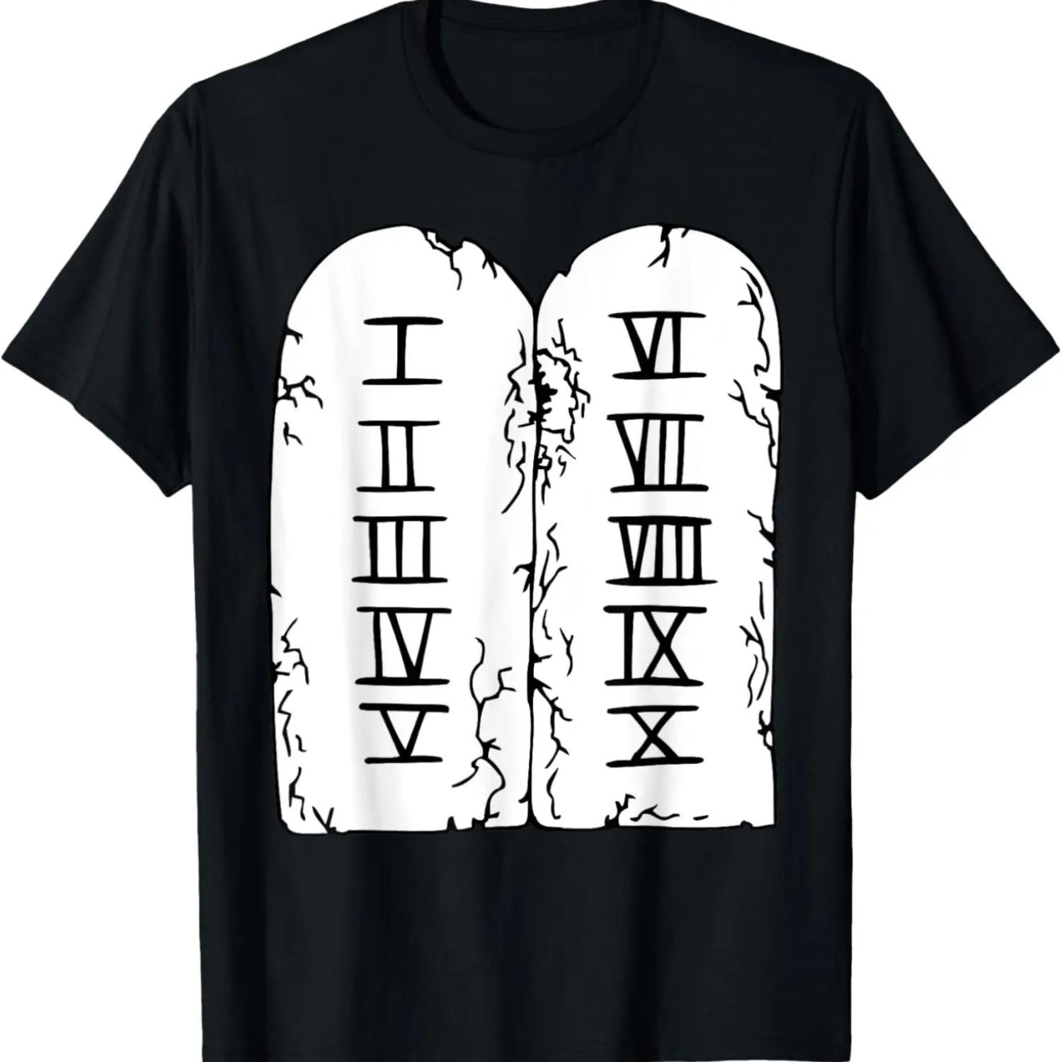 

Graphic Tee Religion 10 Commandment T-shirt For Men Women T-Shirt S чёрный