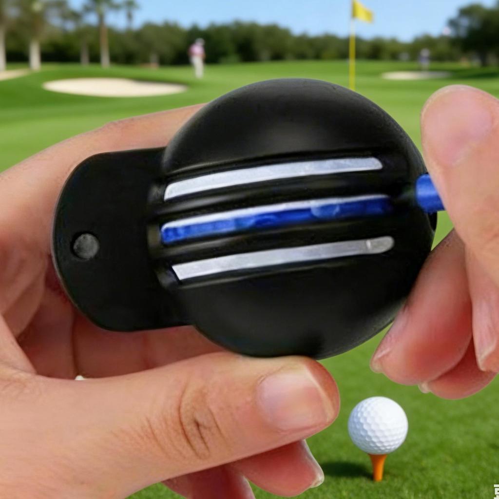 Golf Ball Stencil with Pens Smooth Writing Stamp Ball Liner Golf Marking Tools for Men Women Putting Training Practice Course