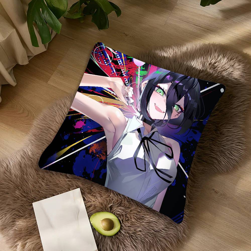 Fashion Hot Girl Reze Anime Pillow Case Cushion Cover Decor Home Throw Pillow Covers For Couch Camping Pillow Cover Decorations