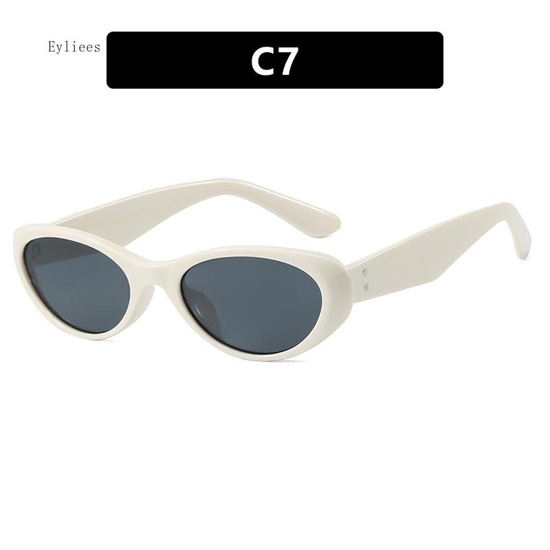 

Cute Oval Sunglasses Women Fashion Vintage Candy Color Rim Shades Trendy Brand Design Travelling Decor Sun Glasses