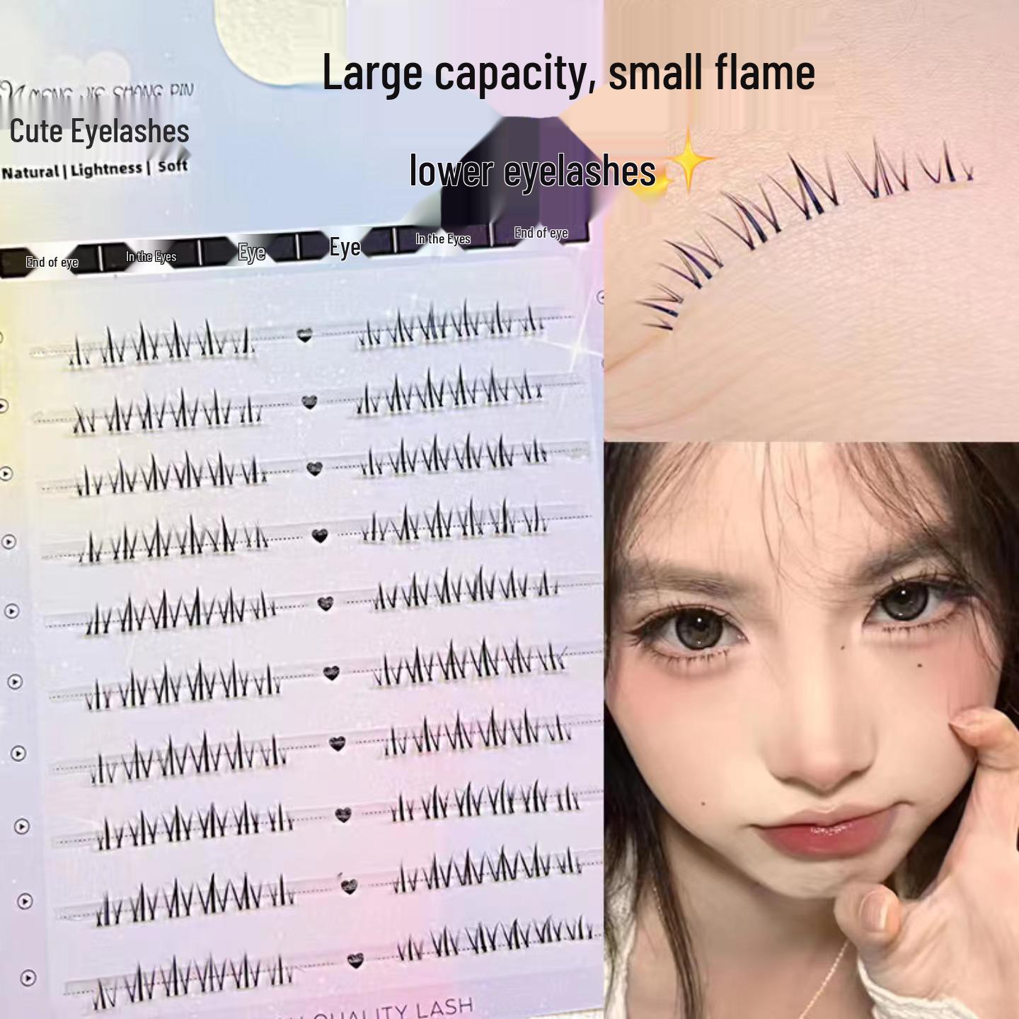 

Mengjie Shangpin Natural Simulation Barbie Doll Eyelashes - Large Capacity, Clear Band, Segmented Design