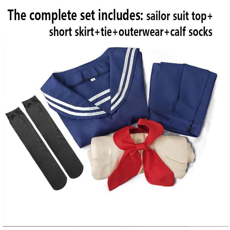 Halloween Rollenspiel My Hero Academia Cosplay Kostüm Anime Himiko Toga Himiko JK Uniform Pullover Mantel Perücke Kostüme
