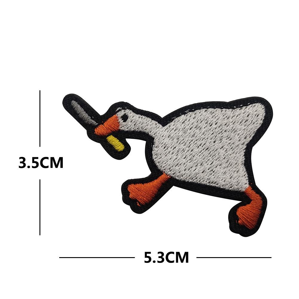 Goose Emotion Patch: Outdoor Embroidered Velcro Armband for Backpacks