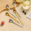Long Handle Ice Cream Dessert Spoon Reusable 304 Stainless Steel Coffee Stirring Spoon Iced Teaspoon Dishwasher Safe Cutlery N