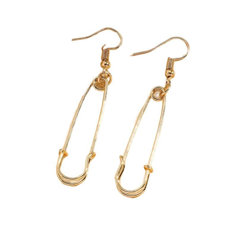 Paperclip Earrings for Women Safety Pin Stud Cartilage Earrings Unique Edgy Trendy Jewelry