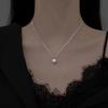 Rotating Clover Necklace Female S999 Pure Silver Clavicle Chain Light Luxury Minority Design Ornament