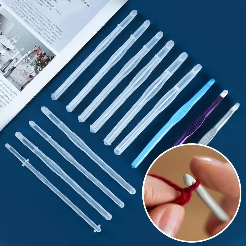 

10 Стилів Гачок для в язання Кристалічна Епоксидна Смола Форма DIY В язання Светрів Шарфів Інструмент для лиття Силіконова Форма Інструмент для виготовлення DIY ремесел