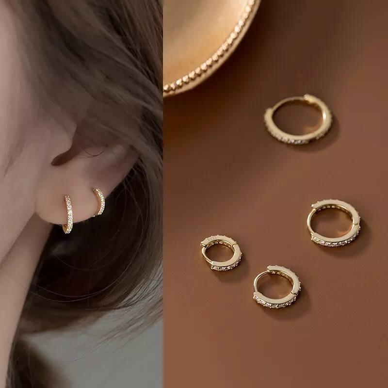 1pcs Small Round Tiny Huggie Hoop Earrings Jewelry Accessories Gifts Decorations