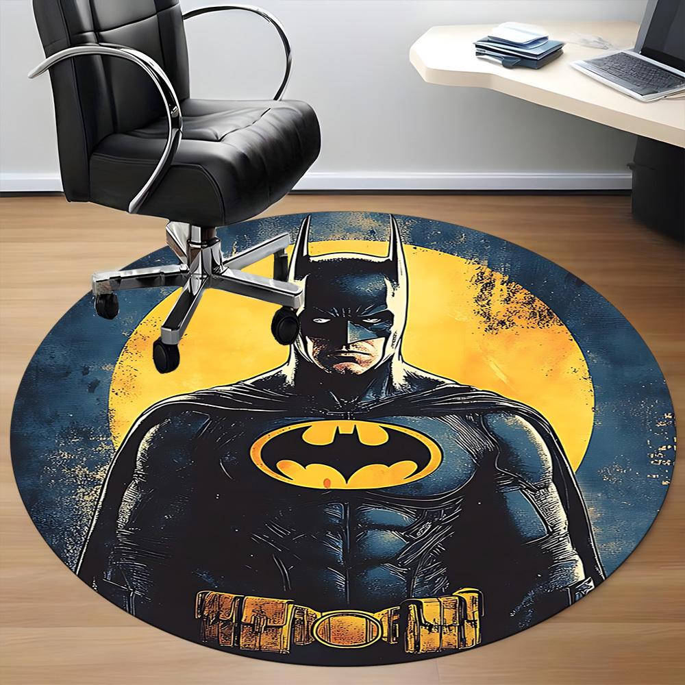 1pc Batman Moon Office Round Area Rug, Under Office Chairs Bedroom Living Room Home Decor, Room Deco, Available in Various Sizes