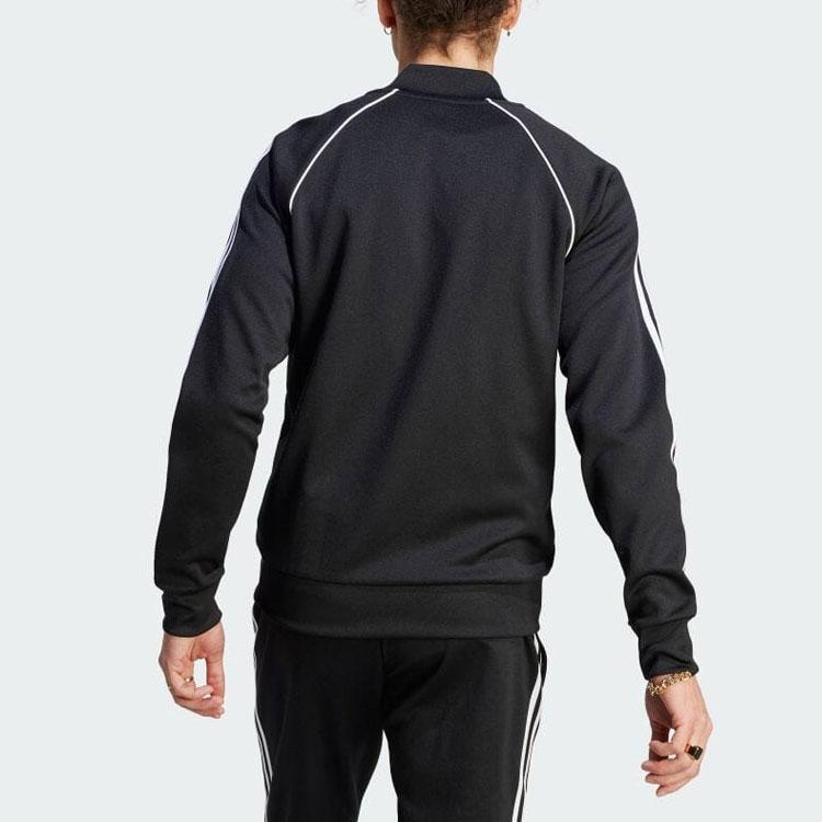 Adidas Originals Trefoil Three-Stripe Color-Block Logo Long Sleeve Jacket Men Outerwear Black IM4545