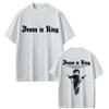 Camiseta Gráfica Jesús Es Rey Camisetas Cristianas Religiosas de Manga Corta Verano Hombres Mujeres Moda Gótica Rock Camiseta Streetwear