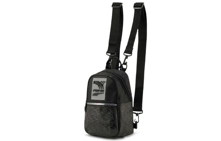 PUMA Artificial Leather Fabric Backpack Regular Women s Black 077848-01