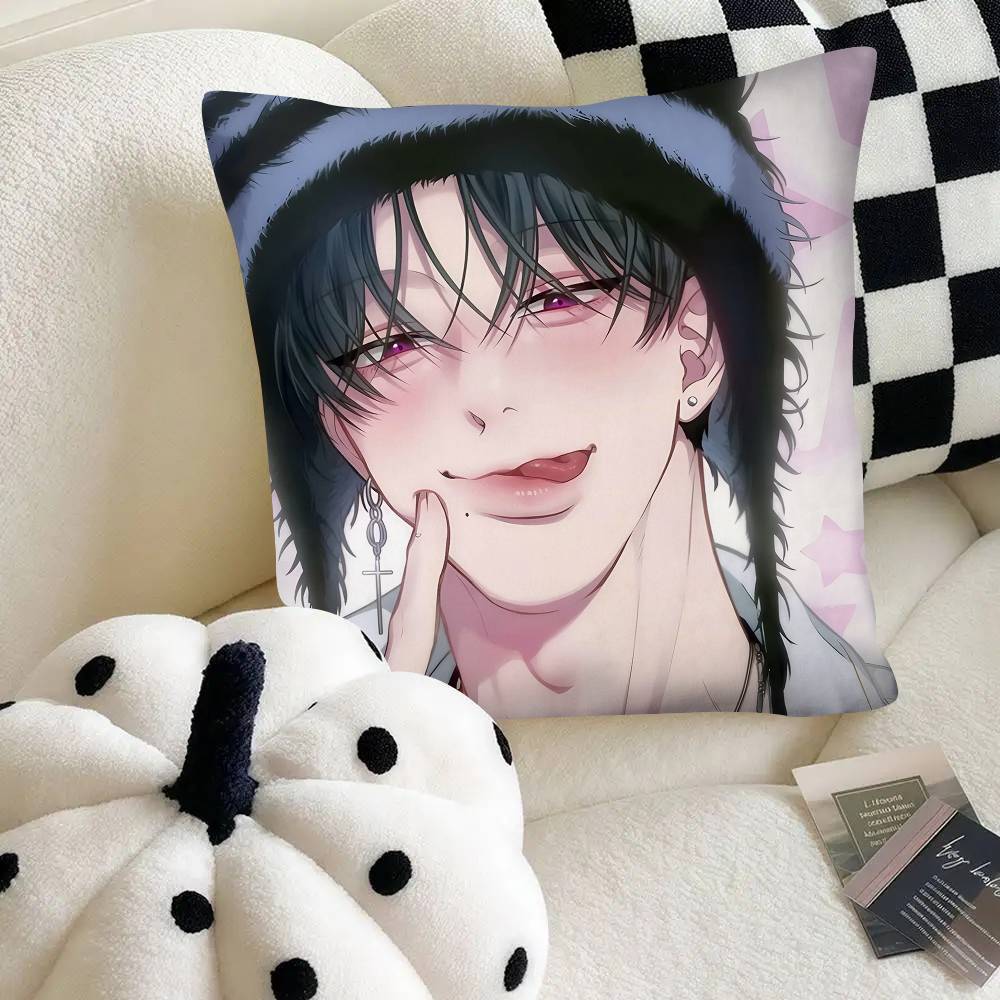Korean Comic Reluctant Encounters BL Pillow Case Square Pillow Bedroom Sofa Leisure Comfort Cushion Car Home Decoration