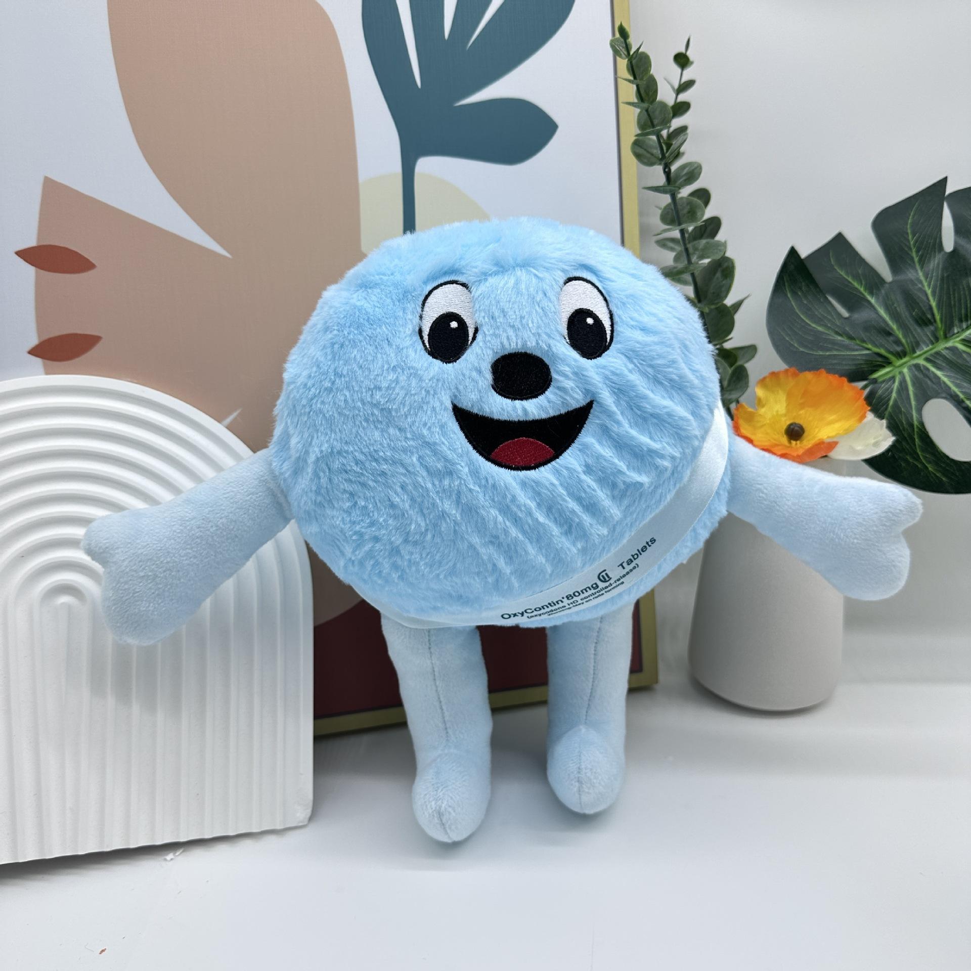 

Новий продукт Painkiller Netflix Oxycontin Plush Painless Killer Doll Doll синій