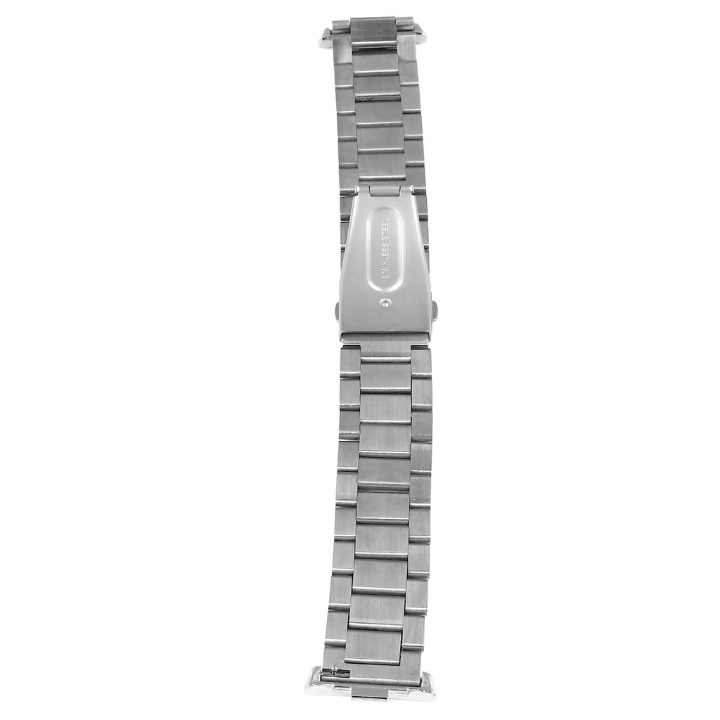 Smartwatch Strap Double Snap 3 Beaded Stainless Steel Replacement Wristband for Mi Band 8 Pro