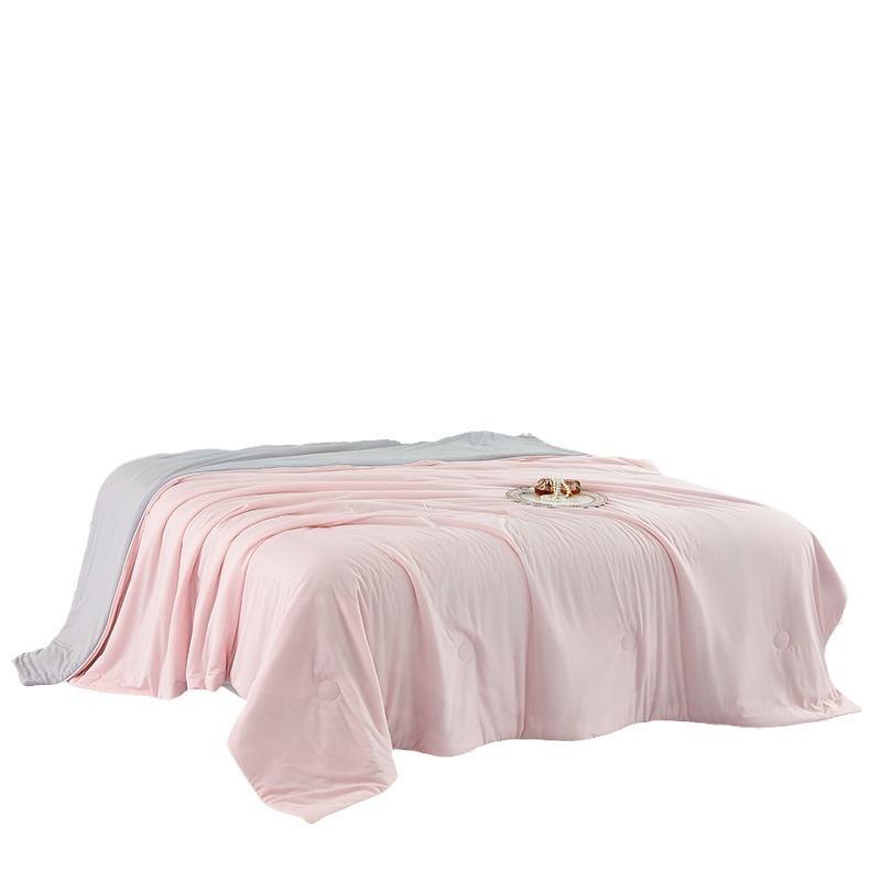 Coperta Rinfrescante Estiva in Seta Colore Unito Lavabile in Lavatrice Coperta per Ambienti Condizionati Singola per Dormitorio Coperta Estiva in Seta Ghiacciata