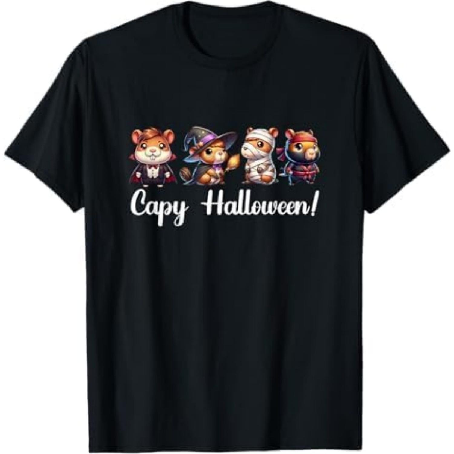 

Capy Halloween Capybara Ghost Ninja Capybara Halloween T-Shirt BAOANH Mens Womens Tank Top Sweatshirt Hoodie Longsleeve Black XXXXXL різнокольоровий