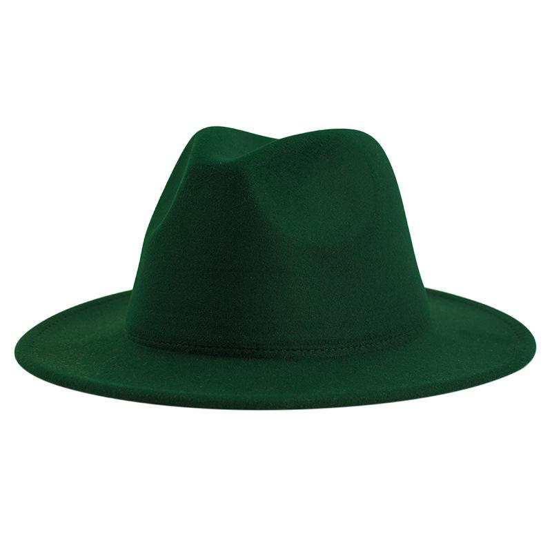 "Kapelusz jazzowy wełniany w stylu retro brytyjskim, 60 kolorów, z niestandardowym haftowanym logo"