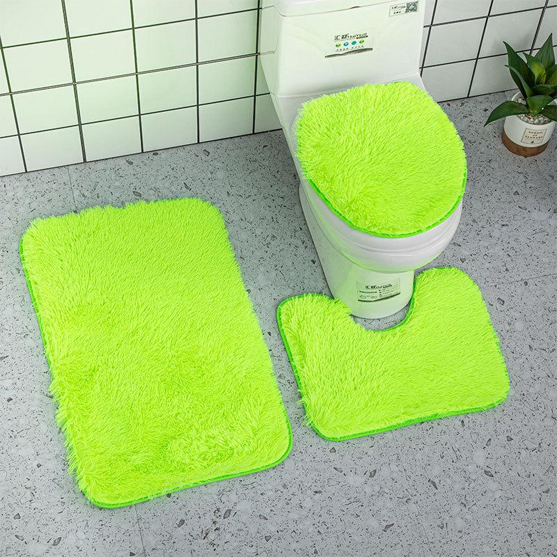 3Pcs/Set Tie-Dye Bathroom Mat Set Colorful Non-slip Bath WC Carpets Rectangle U-shape Bathroom Toilet Rugs and Lid Cover Kit