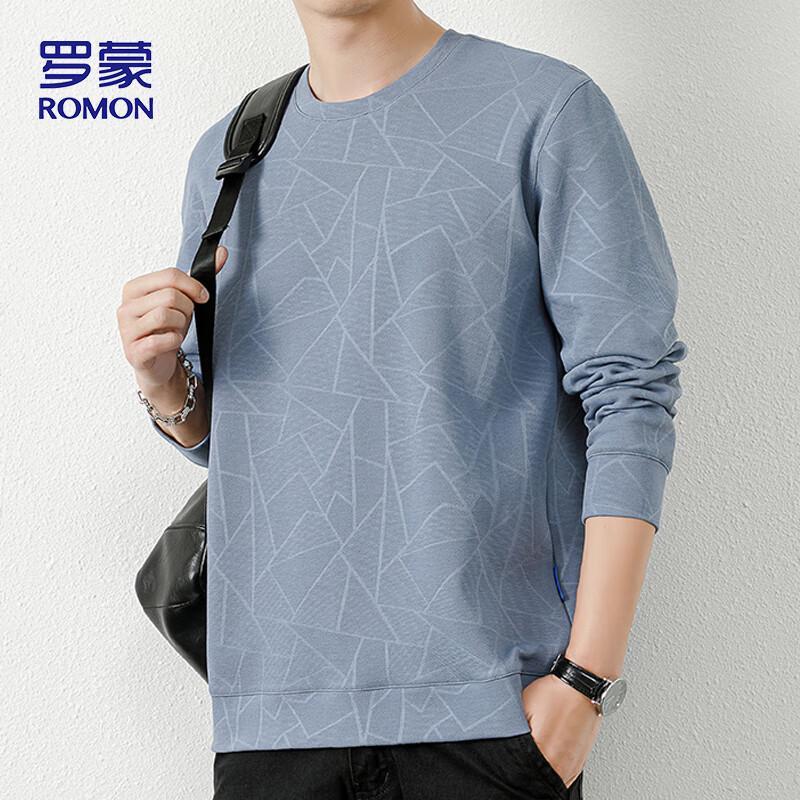 ROMON Men's 7838 Casual Round Neck Long-Sleeve Top