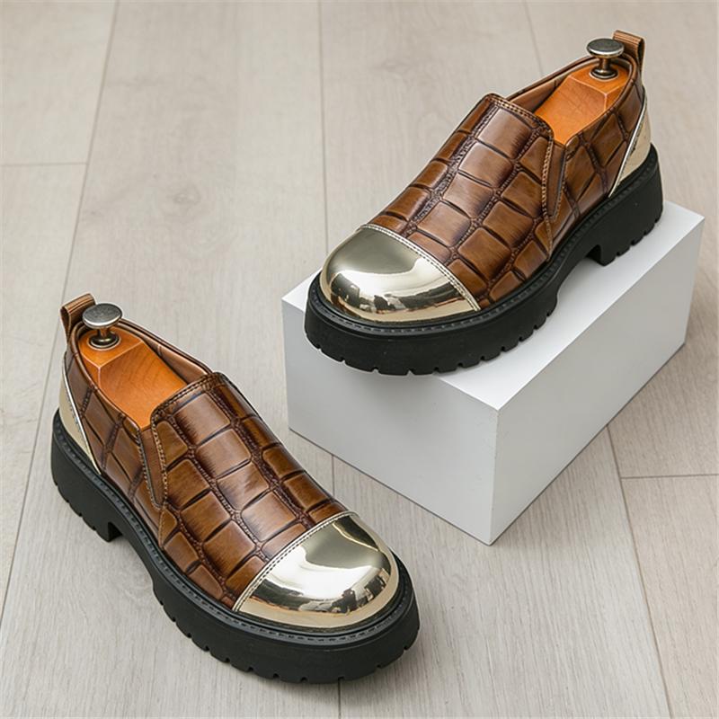New Luxury Men's Lightweight Thick-soled Loafter Patchwork Patent Leather Elevator Shoes Male Walking Sneakers Zapatos Hombre