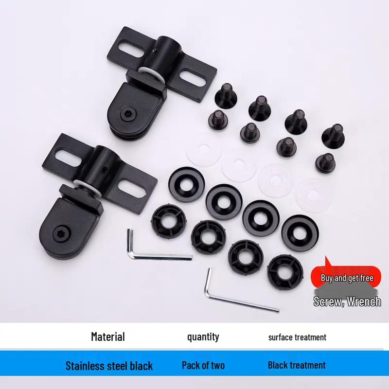 Edelstahl Glasduschtür Clips & Scharniere - Obere/Untere Wellen & Deckenhohe Zubehörteile
